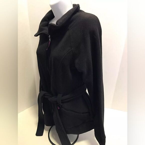 Old Navy Womens Black Full Zip Performance Fleece Jacket - Size Small S - Picture 2 of 5